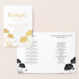 Programa de funerales de la celebración de los Cac