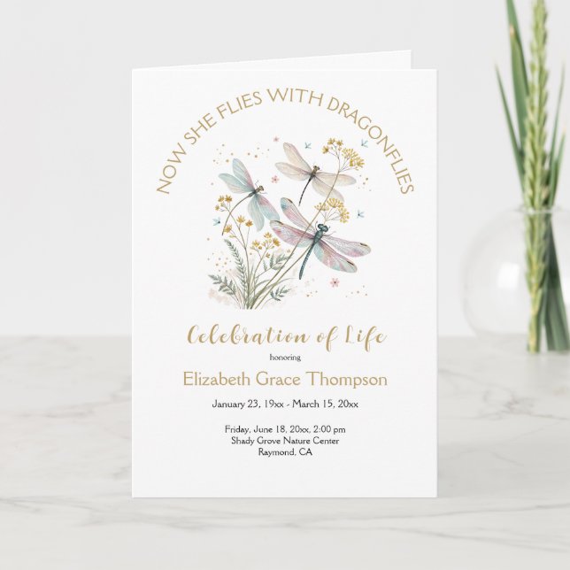 Programa de funerales de la Fiesta de la Dragón de (Anverso)