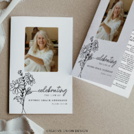 Programa de funerales de la flor del mes de nacimi