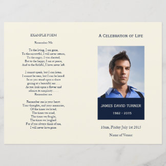 Programa de funerales de la Marina y Crema Moderna