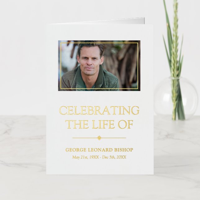 Programa de funerales de la vida de blancos minima (Anverso)