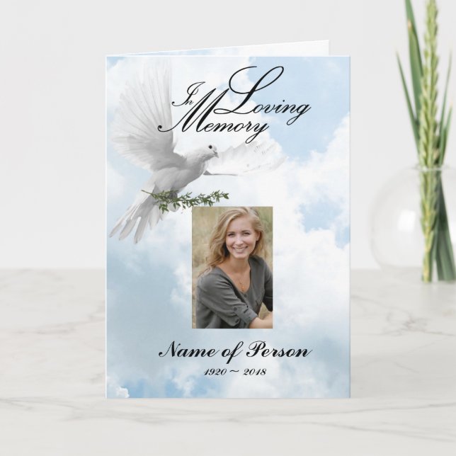 Programa de funerales de las nubes blancas (Anverso)