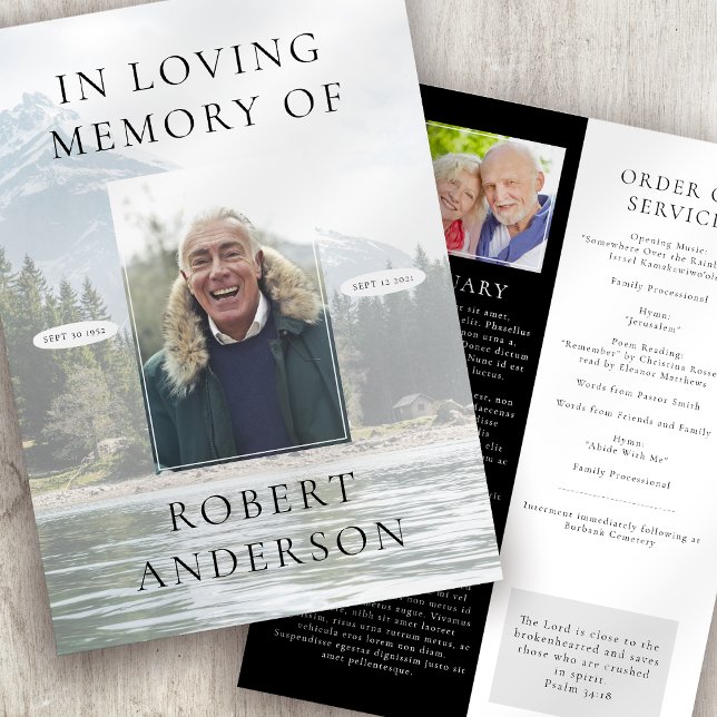 Programa de funerales de memoria de amor moderno (Subido por el creador)