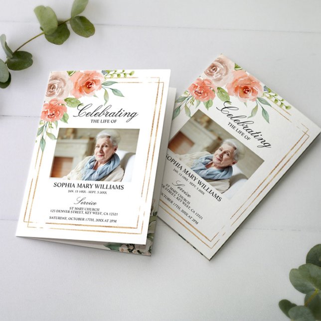 Programa de funerales de Rosa de fotografía en el  (Subido por el creador)