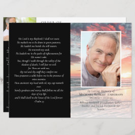 Programa de Funerales del Océano Pacífico de 4 pág