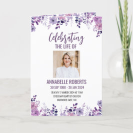 Programa de funerales - Diseño de Flores Salvajes 