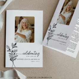 Programa de funerales Flower Flower Flower Month d