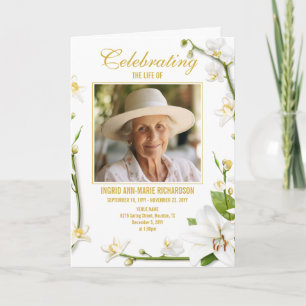 Programa de funerales fotográficos de Lily de Orqu