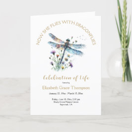 Programa de funerales para la celebración de la li