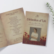 Programa de funerales Vintage de Red Poppies
