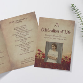 Programa de funerales Vintage de Red Poppies