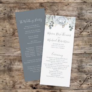 Programa de guiones florales de Dusty Blue Boda