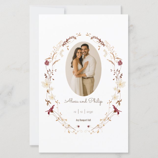 Programa de guirnaldas botánicas de ovalación flor (Anverso)