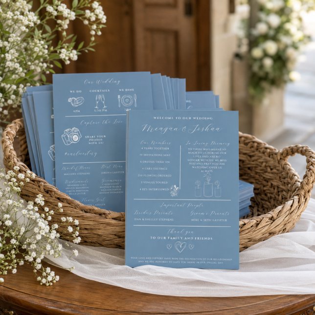 Programa de Infografía de Boda Azul Polvoriento (Subido por el creador)