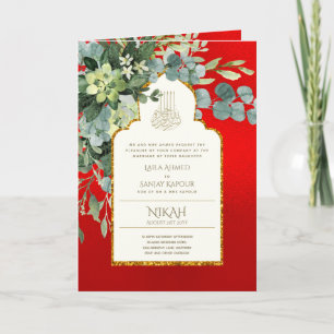 Programa de invitación a la boda de Nikah Walimah 