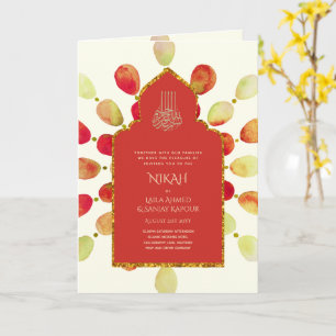 Programa de invitación a la boda de Nikah Walimah 