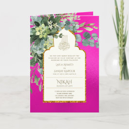 Programa de invitación a la boda de Nikah Walimah 