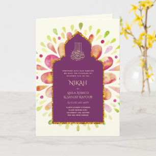 Programa de invitación a la boda de Nikah Walimah 