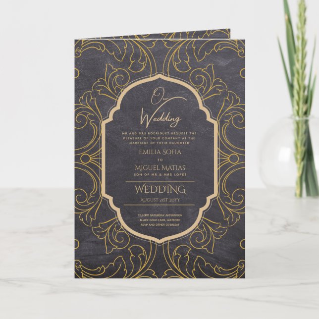 Programa de invitaciones para la celebración de bo (Anverso)