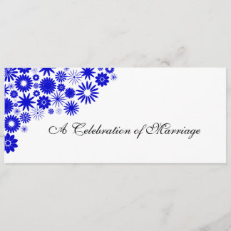 Programa de la Boda Azul Real de bonito Florals