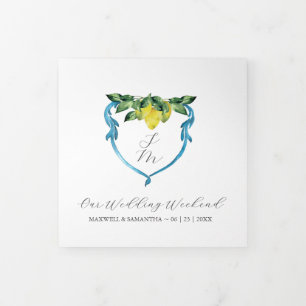 Programa de la boda con tema de limón 