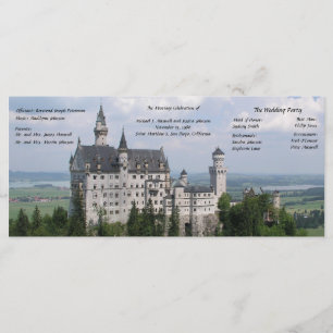 Programa de la boda del castillo del cuento de