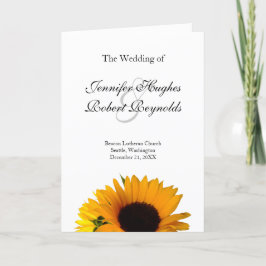 Programa de la boda del girasol