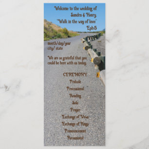 Programa de la boda occidental del girasol en el p