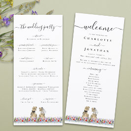 Programa de la Ceremonia de Boda con Tema de Dinos