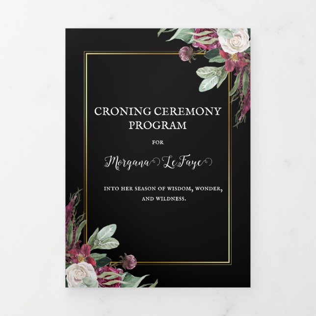 Programa de la Ceremonia de Croning Dark Bloom (Foto de portada)