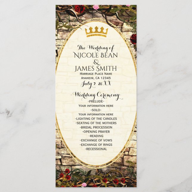 Programa de la Princesa del Libro de Cuentos Vinta (Anverso)