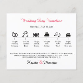 Programa de línea de tiempo del Boda de iconos