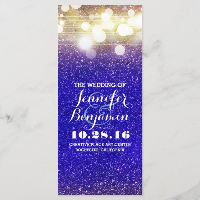 programa de luces de cadena azul y oro (Anverso)