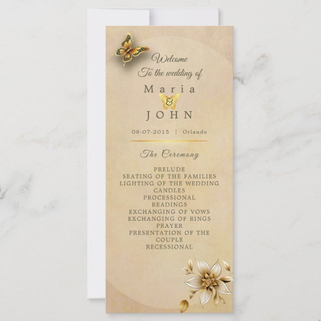 Programa de mariposa dorada (Anverso)