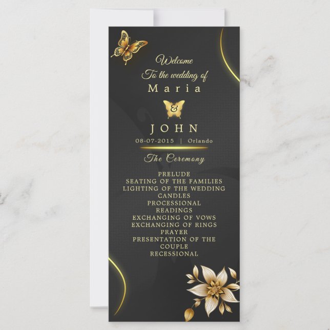 Programa de mariposa dorada negra (Anverso)