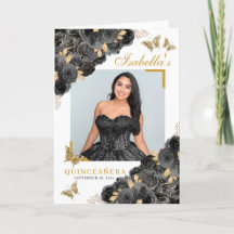 Programa de mariposas Quinceanera Tiara para negro