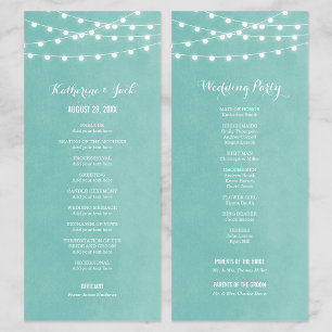 Programa de matrimonio Aqua String Lights