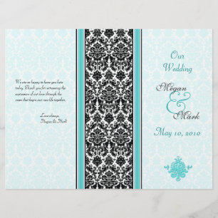 Programa de matrimonio Aqua y Black Damask