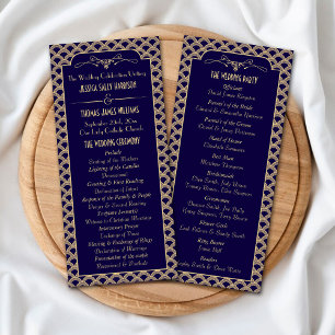 Programa de matrimonio Art Deco Gatsby de la Vieja
