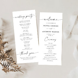 Programa de matrimonio Boda minimalista