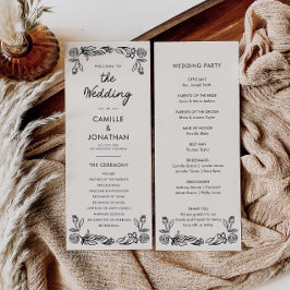 Programa de matrimonio botánico caprichoso