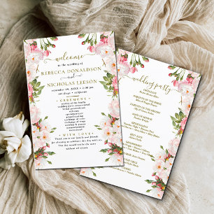 Programa de matrimonio botánico de flores tan eleg