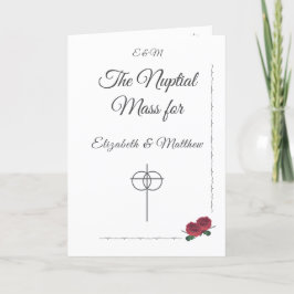 Programa de matrimonio católico para Rosas finos