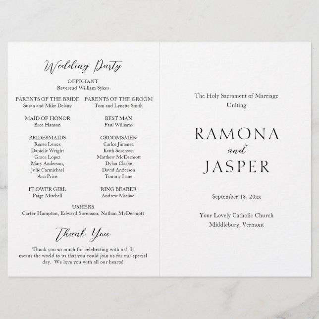 Programa de matrimonio católico simple y audaz (Anverso)