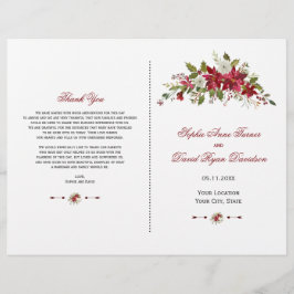 Programa de matrimonio Charm Holiday Red Poinsetti