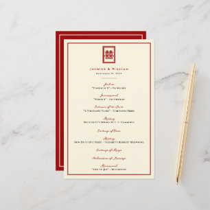 Programa de matrimonio chino Rectangle Double Happ