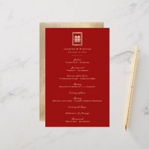 Programa de matrimonio chino Rectangle Double Happ
