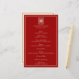 Programa de matrimonio chino Rectangle Double Happ