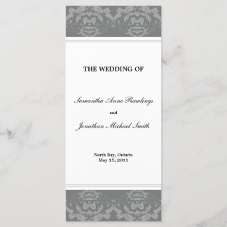 Programa de matrimonio Damask - Boda gris pizarra