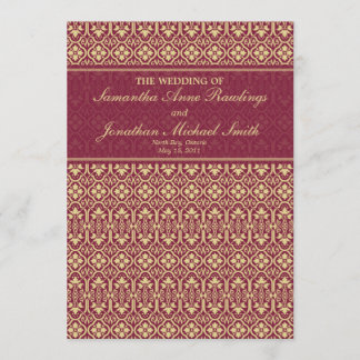 Programa de matrimonio Damask - Rouge & Cream